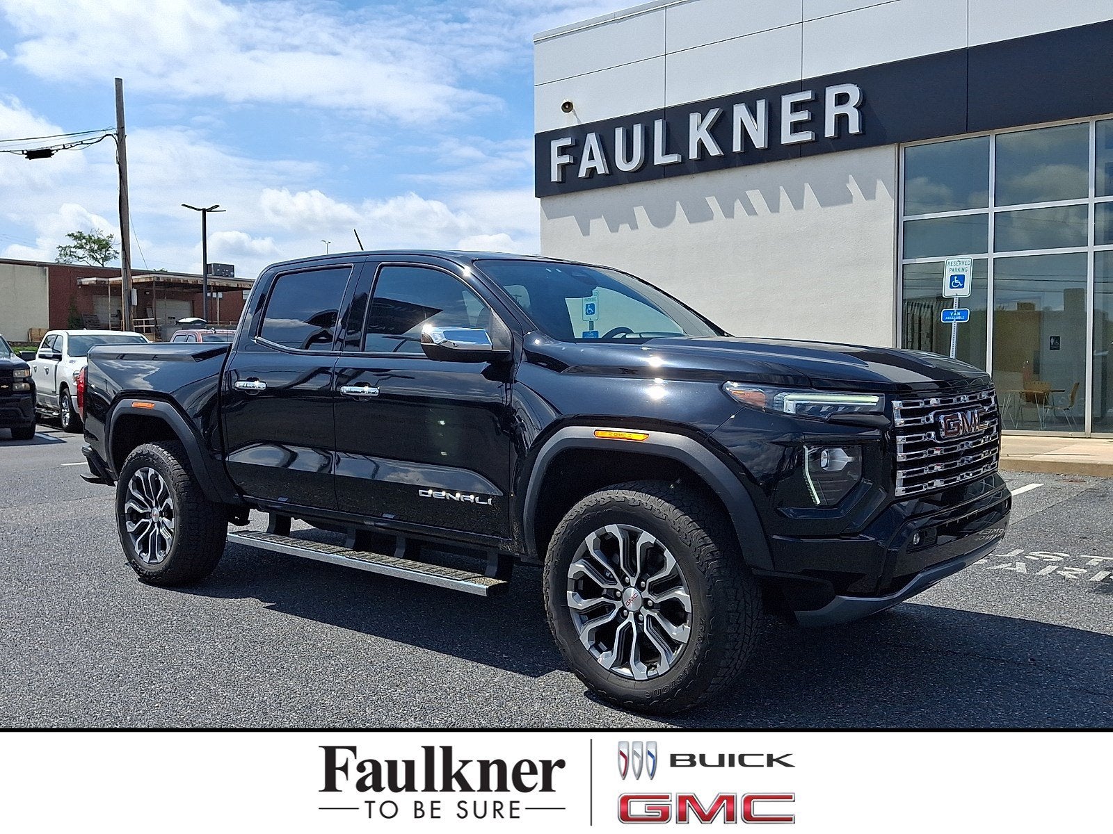 2023 GMC Canyon Denali in Onyx Black — front three-quarter view