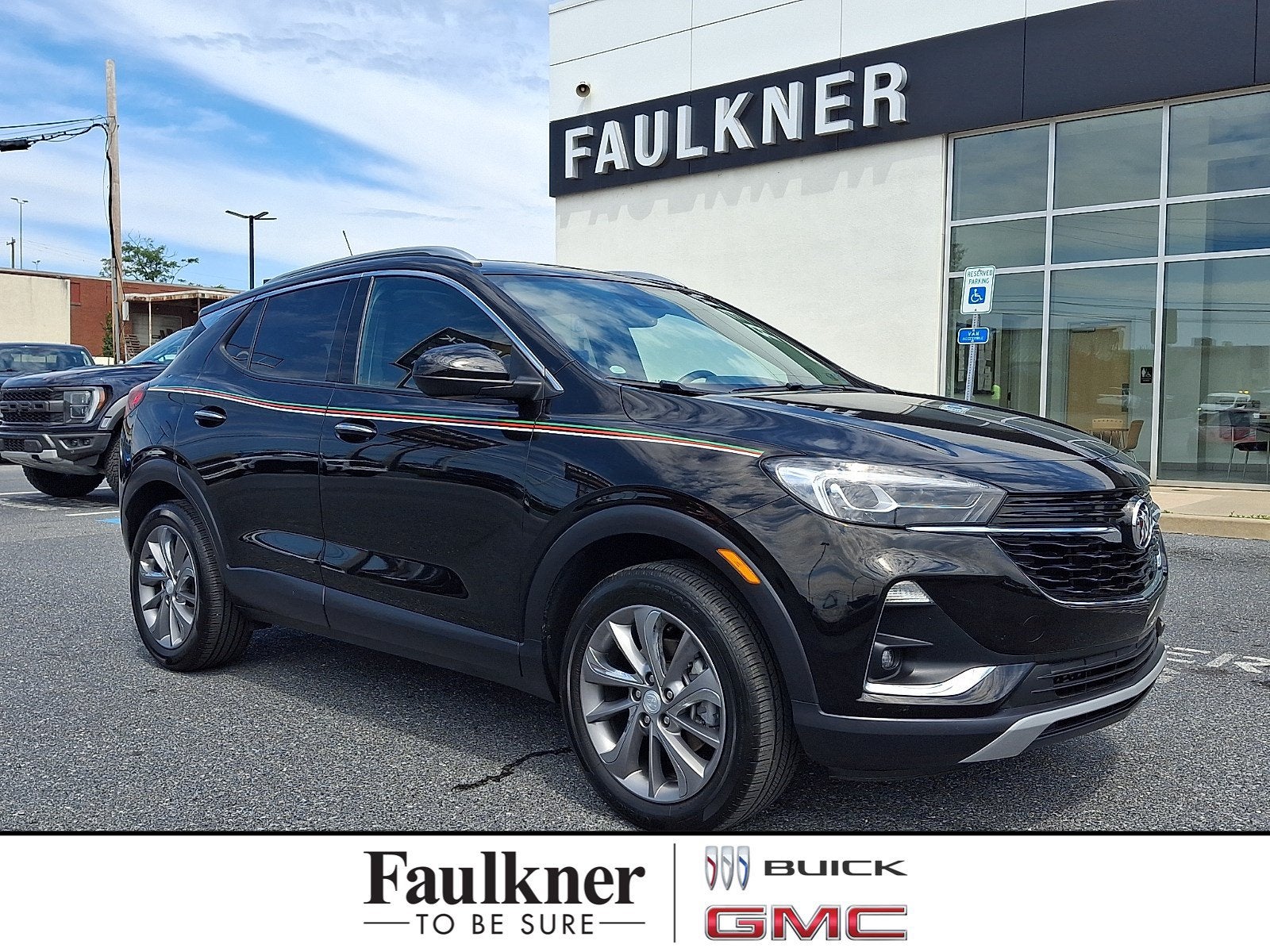 2023 Buick Encore GX Essence in Ebony Twilight Metallic — front three-quarter view
