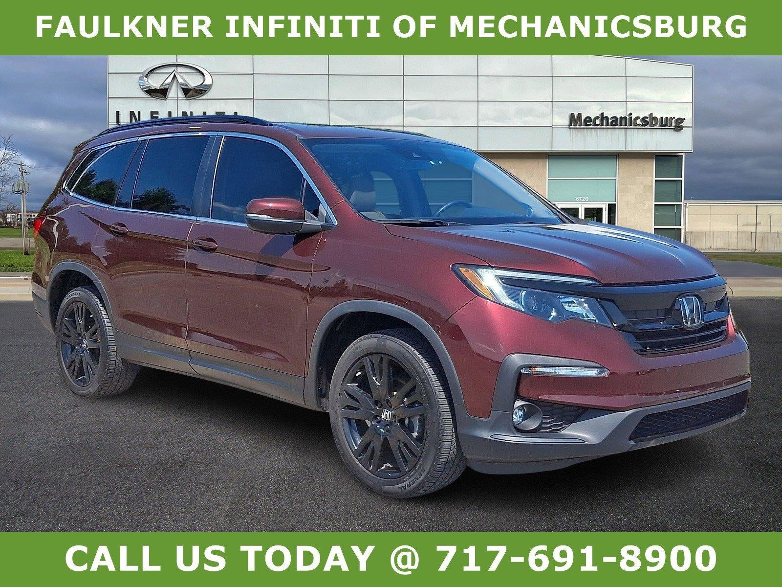 2022 Honda Pilot Special Edition AWD in Deep Scarlet Pearl — front three-quarter view