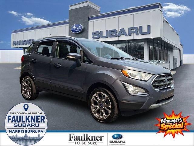 2019 Ford EcoSport Titanium 4WD in Smoke Metallic — front three-quarter view