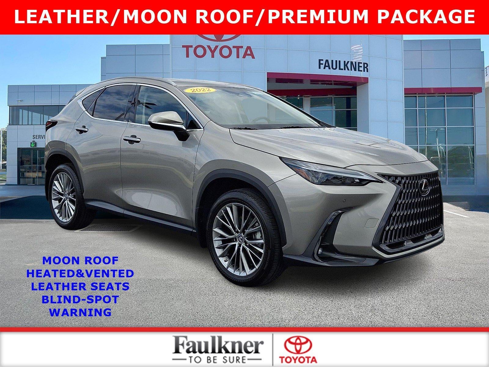2022 Lexus NX 350h Premium AWD in Atomic Silver — front three-quarter view