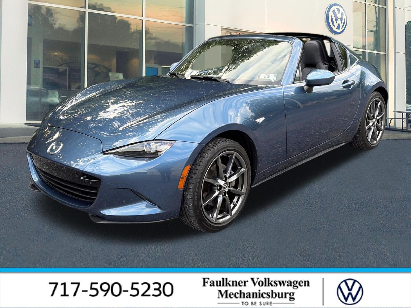 2019 Mazda Mazda MX-5 Miata RF Grand Touring Auto in Eternal Blue Mica — front three-quarter view