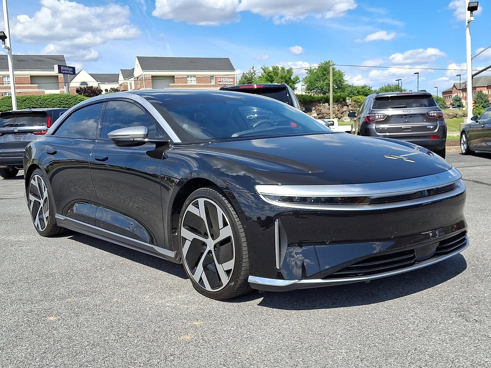 2022 Lucid Air Dream Edition AWD in Infinite Black — front three-quarter view