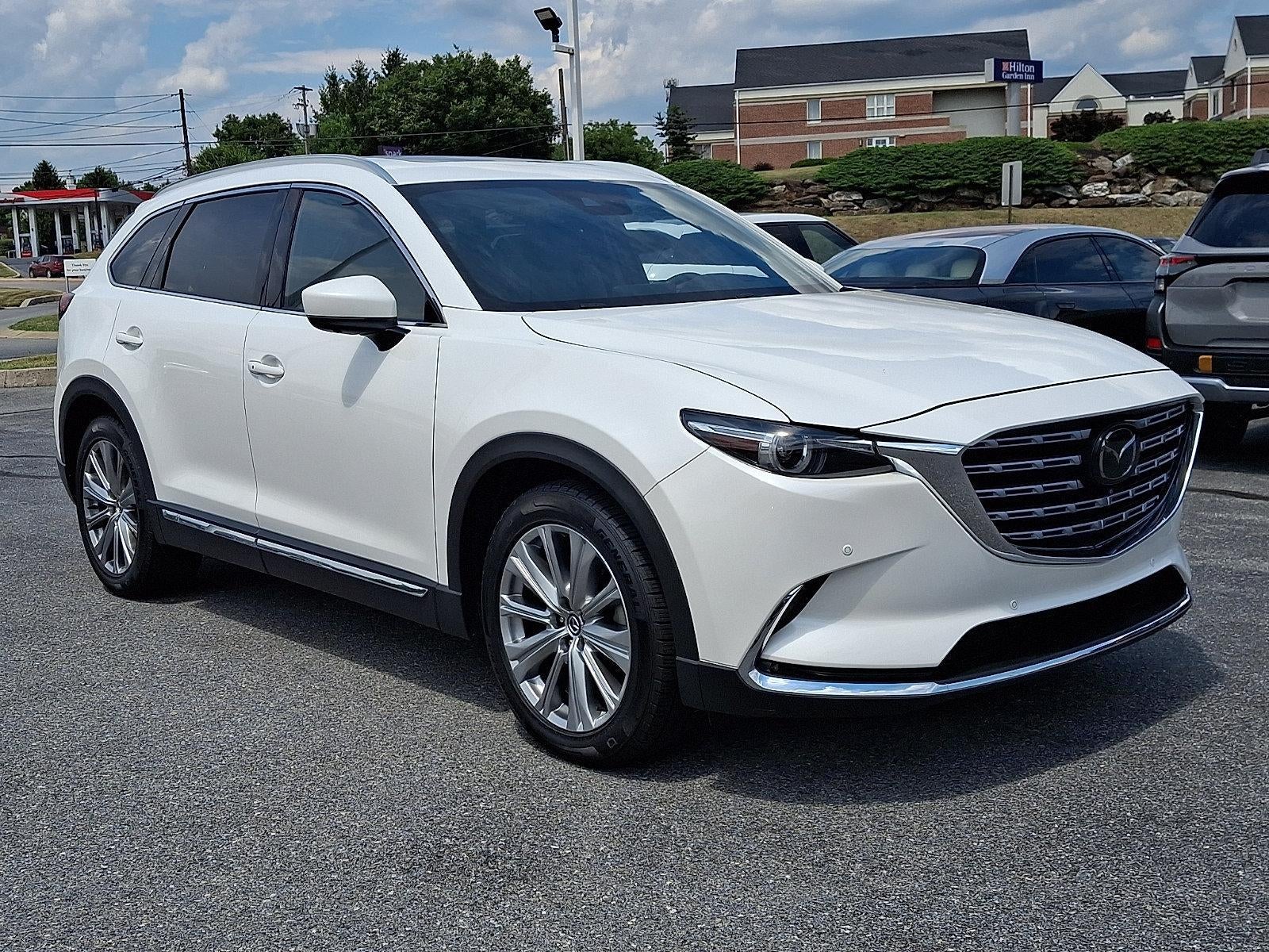 2021 Mazda Mazda CX-9 Signature AWD in Snowflake White Pearl Mica — front three-quarter view