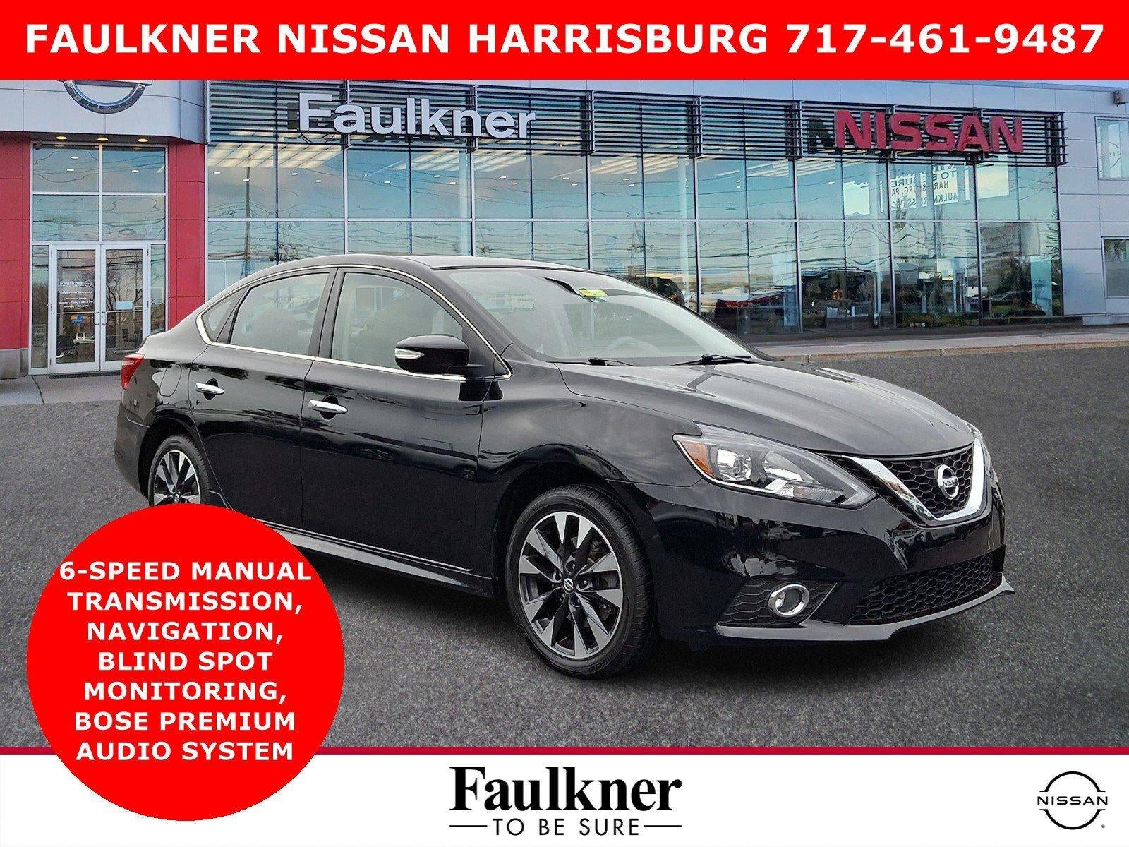2017 Nissan Sentra SR Turbo Manual in Black — front three-quarter view