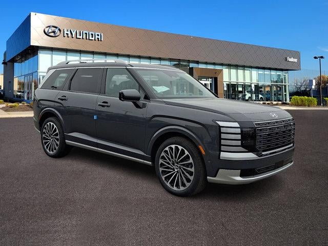 2026 Hyundai PALISADE Calligraphy AWD in Ecotronic Gray Pearl — front three-quarter view