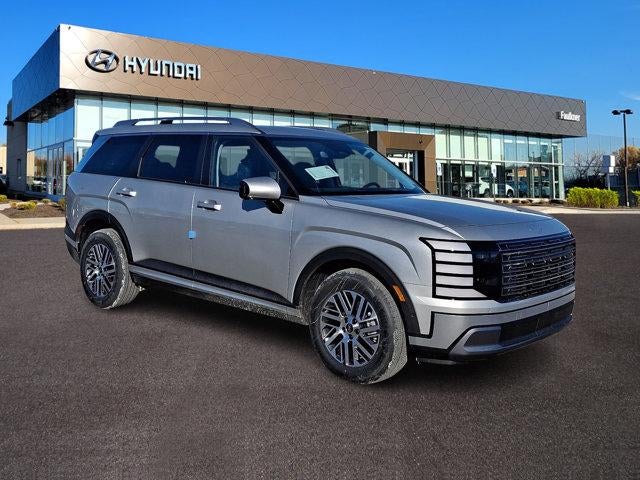 2026 Hyundai PALISADE SEL Premium AWD in Typhoon Silver Metallic — front three-quarter view