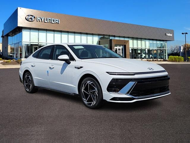 2026 Hyundai SONATA SEL Sport in Serenity White — front three-quarter view