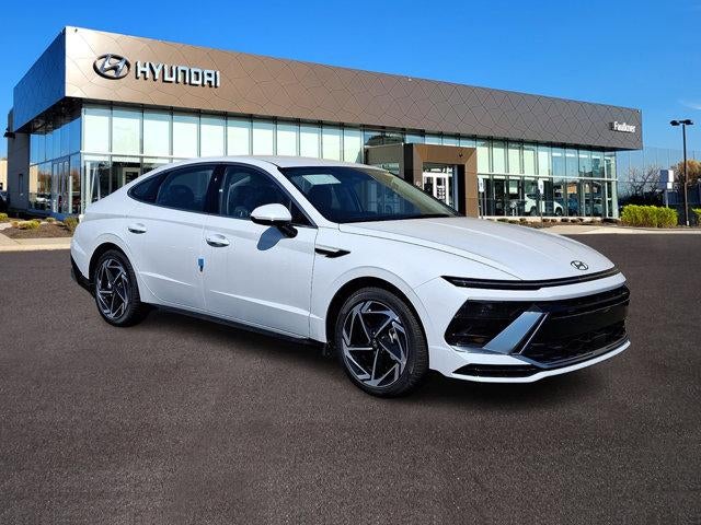 2026 Hyundai SONATA SEL Sport in Serenity White — front three-quarter view