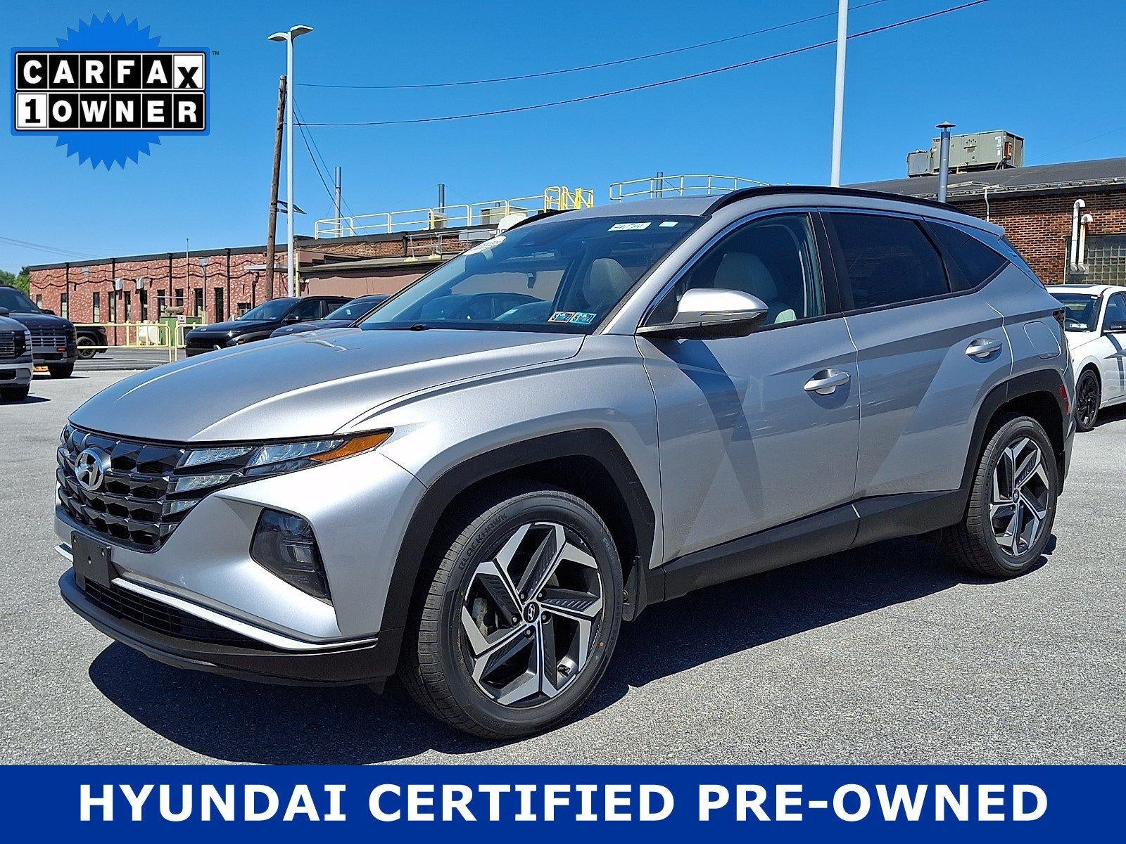 2023 Hyundai TUCSON SEL in Shimmering Silver — front three-quarter view