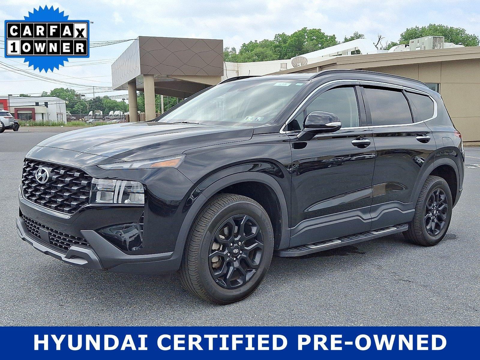 2022 Hyundai SANTA FE XRT in Twilight Black — front three-quarter view